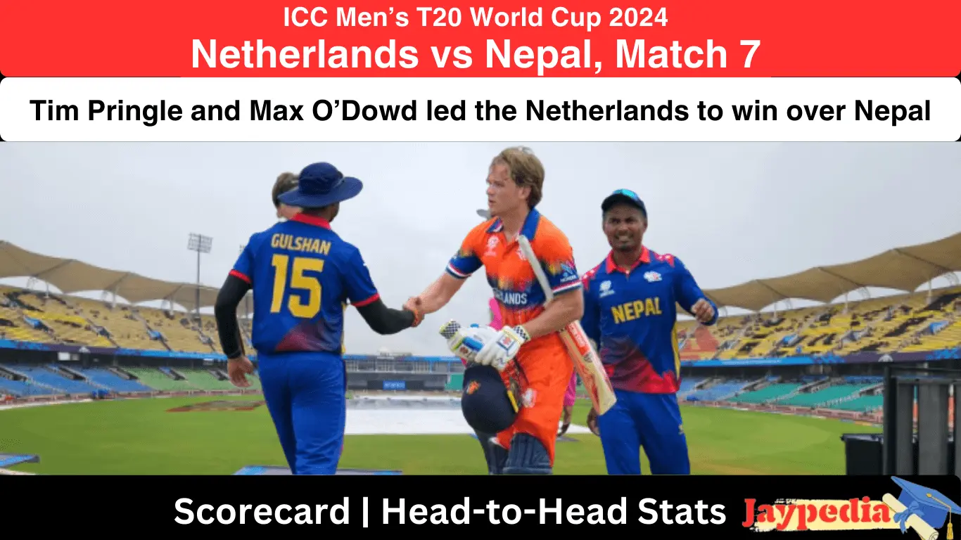 Tim Pringle and Max O’Dowd led the Netherlands to win over Nepal