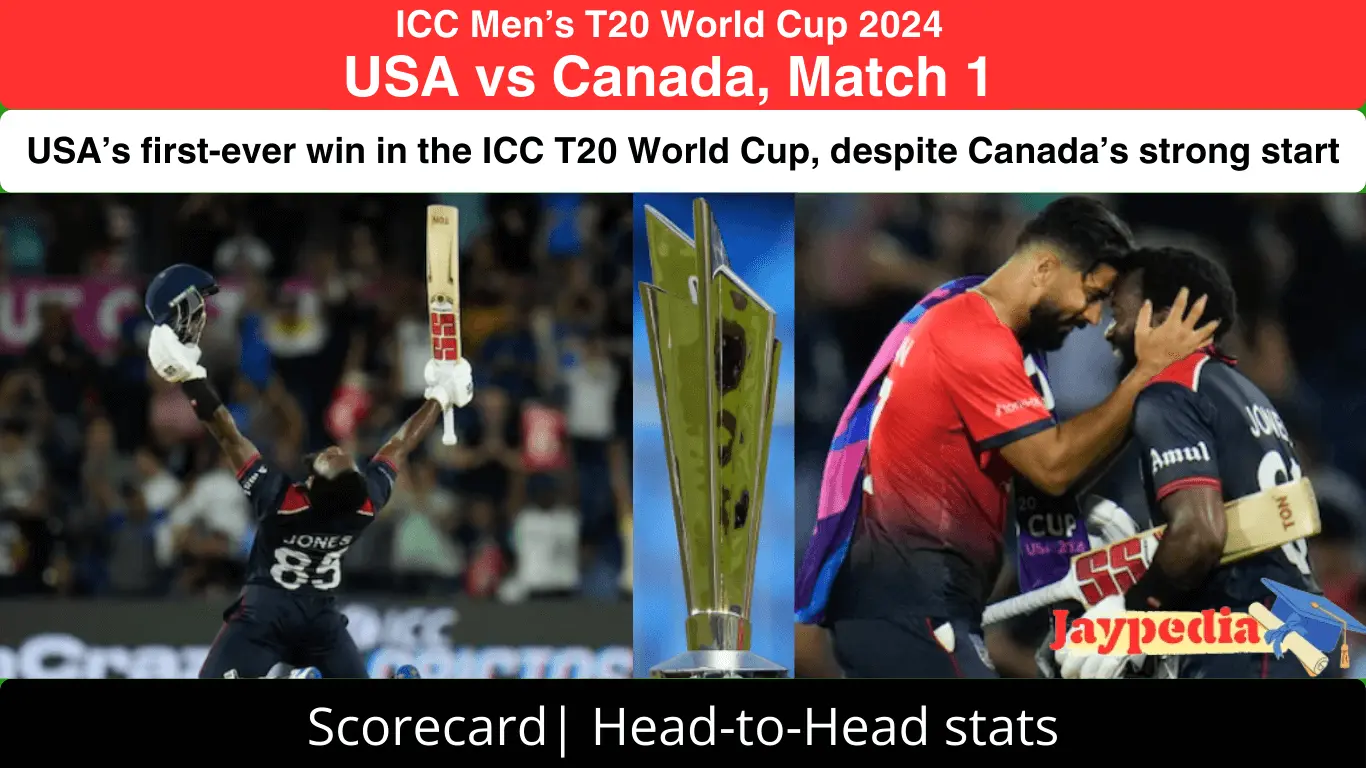 USA’s first-ever win in the ICC T20 World Cup