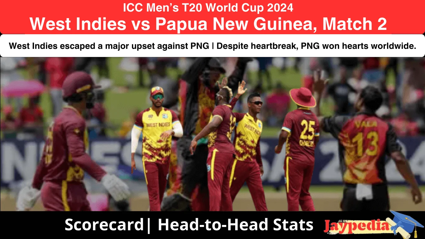 West Indies escaped a major upset against PNG