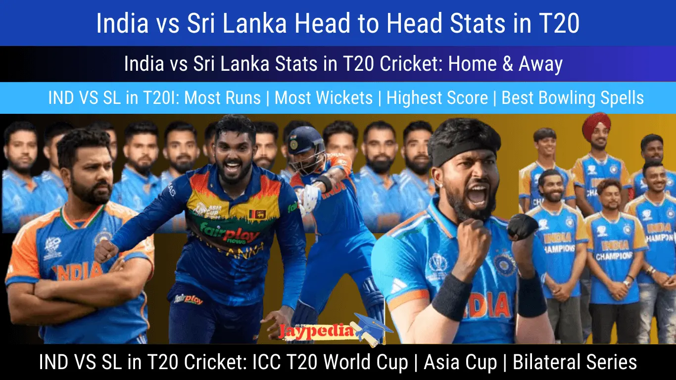 India vs Sri Lanka Head-to-Head Stats in T20