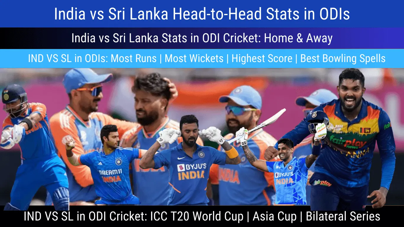 India vs Sri Lanka ODI Stats