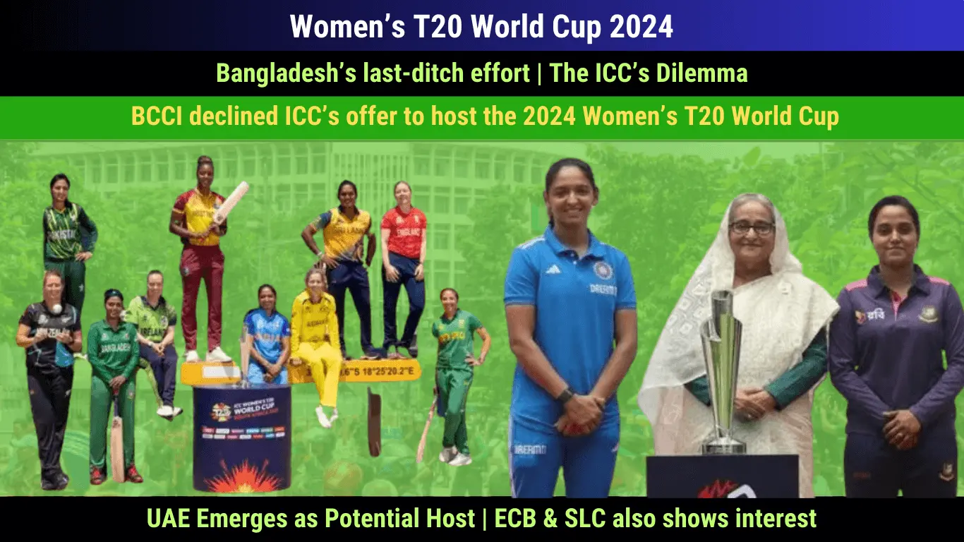 BCCI declined ICC’s offer to host the Women’s T20 World Cup 2024