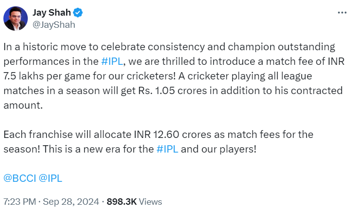 This will be the new era for the Indian Premier League (IPL) and its players as stated by Jay Shah in his tweet.