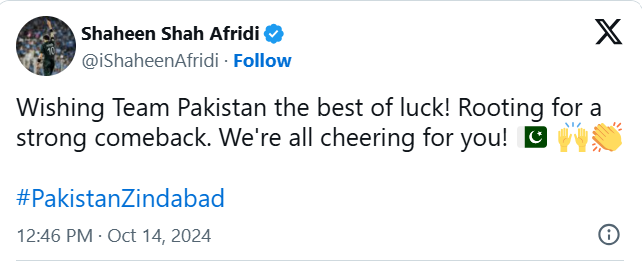 Shaheen Afridi reacts after Pakistan Test Exclusion