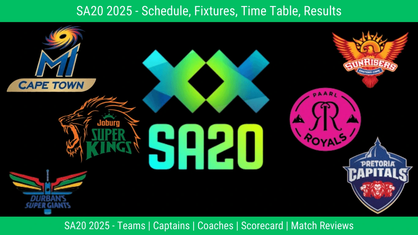 SA20 2025 Schedule