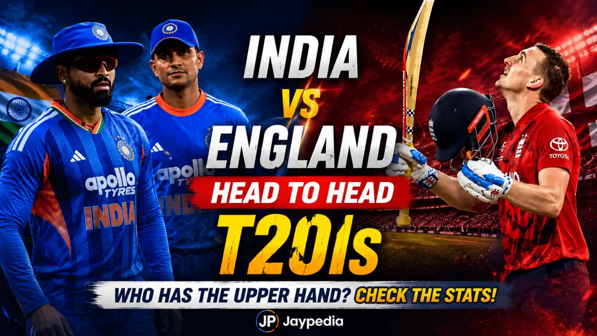 India vs England Head to Head Record in T20Is